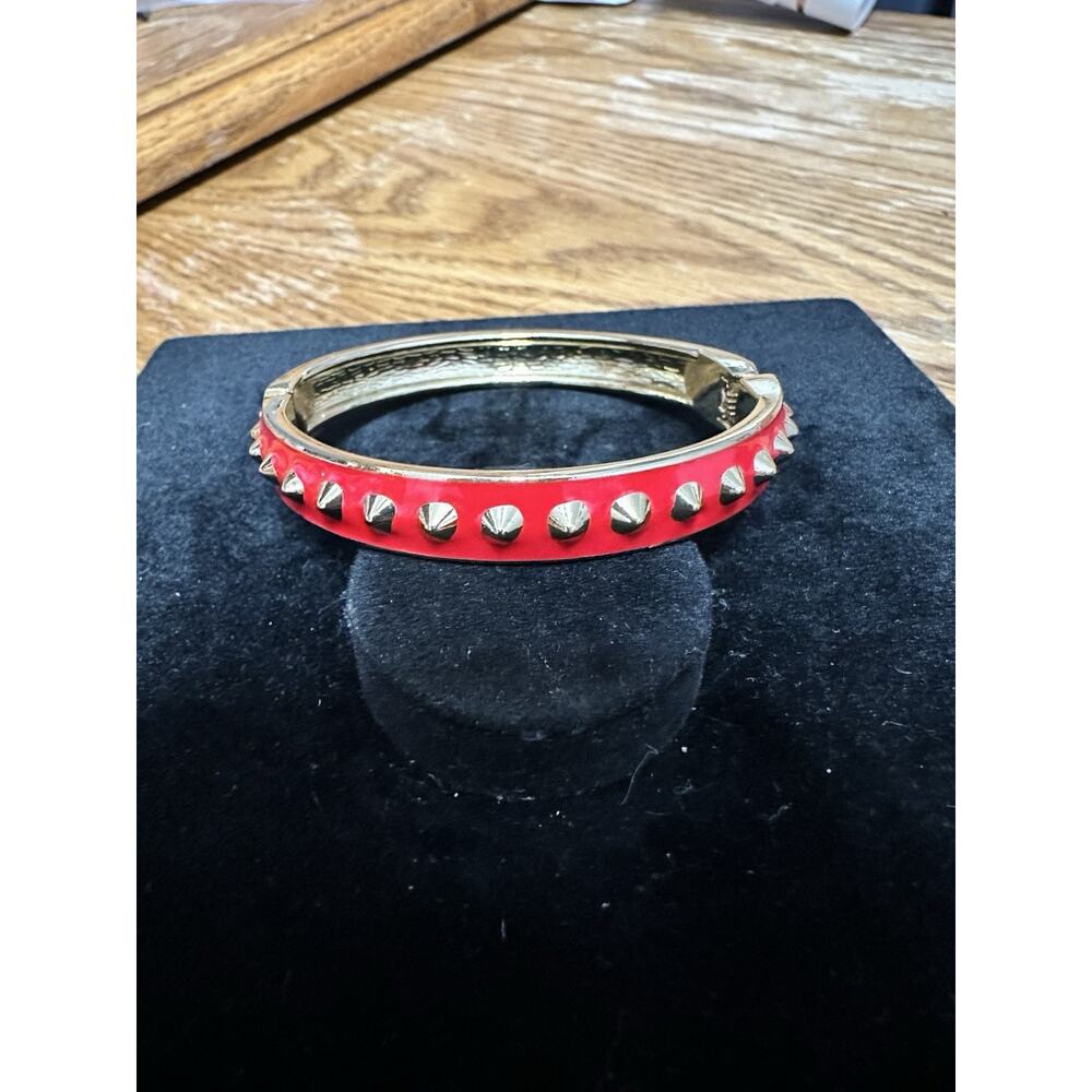 Sequin Nordstrom Multicolor Gold Tone Statement Enamel Bangle Bracelet # 30